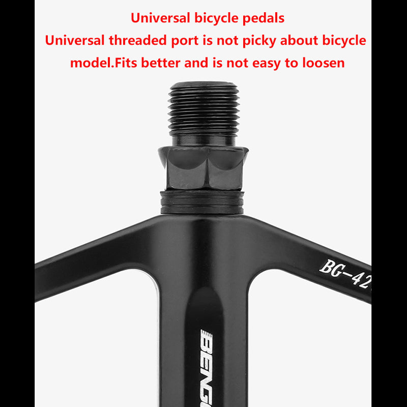 Jercoda 2 Packs Bike Pedals, Bicycle Metal Footpegs for Road Bike, Aluminium Bicycle Pdals for Cycling Race, Black, Set of 2