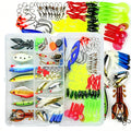 Jercoda 120pcs Fishing Lure Kits Set for Beginner, Long-Range Casting Lure Set with Lure Pliers for Freshwater Saltwater Fishing
