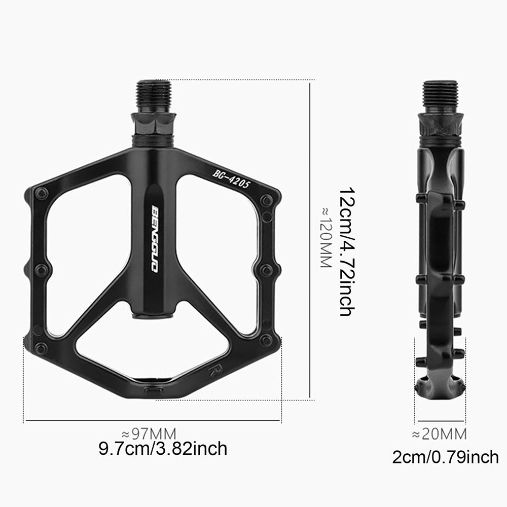 Jercoda 2 Packs Bike Pedals, Bicycle Metal Footpegs for Road Bike, Aluminium Bicycle Pdals for Cycling Race, Black, Set of 2