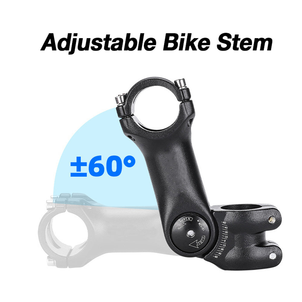 Jercoda Bike Stem, 31.8mm 4.72 in Adjustable Mountain Bike Handlebar Stem Riser, Extender Bicycle Stem for Racing Bike Road Bicycle