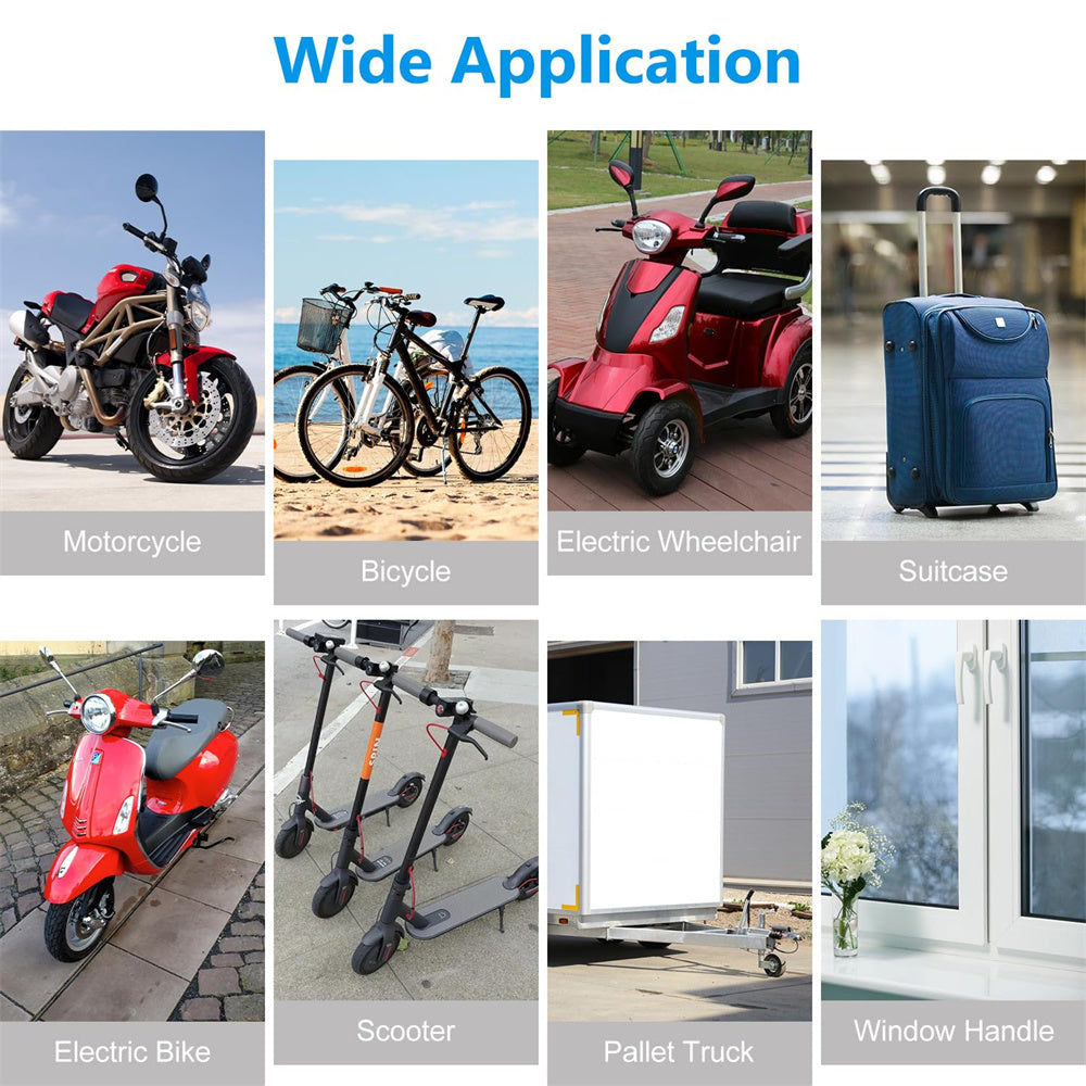 Jercoda Bike Security Alarm with Remote, Anti-theft Vibration Motion Sensor System Alarm, 110dB Volumn Wireless Adjustable Vehicle Alarm for Bike Bicycle Motorcycle Electric Tricycle