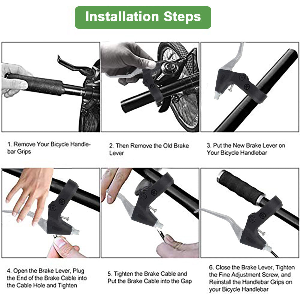 Jercoda 1 Set Bike v Brake, Bike Disc Brake Aluminum Front and Rear Caliper Brakes for Road Bike Mountain Bike