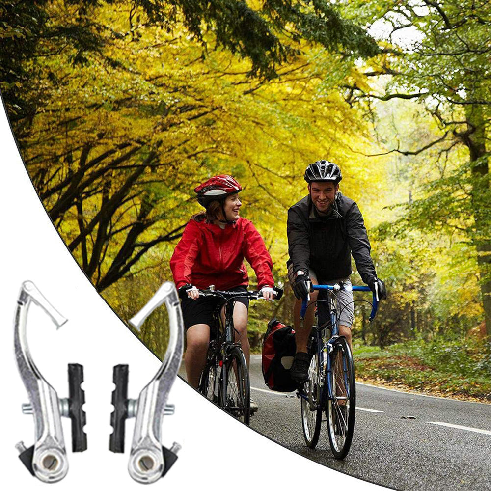 Jercoda 1 Set Bike v Brake, Bike Disc Brake Aluminum Front and Rear Caliper Brakes for Road Bike Mountain Bike