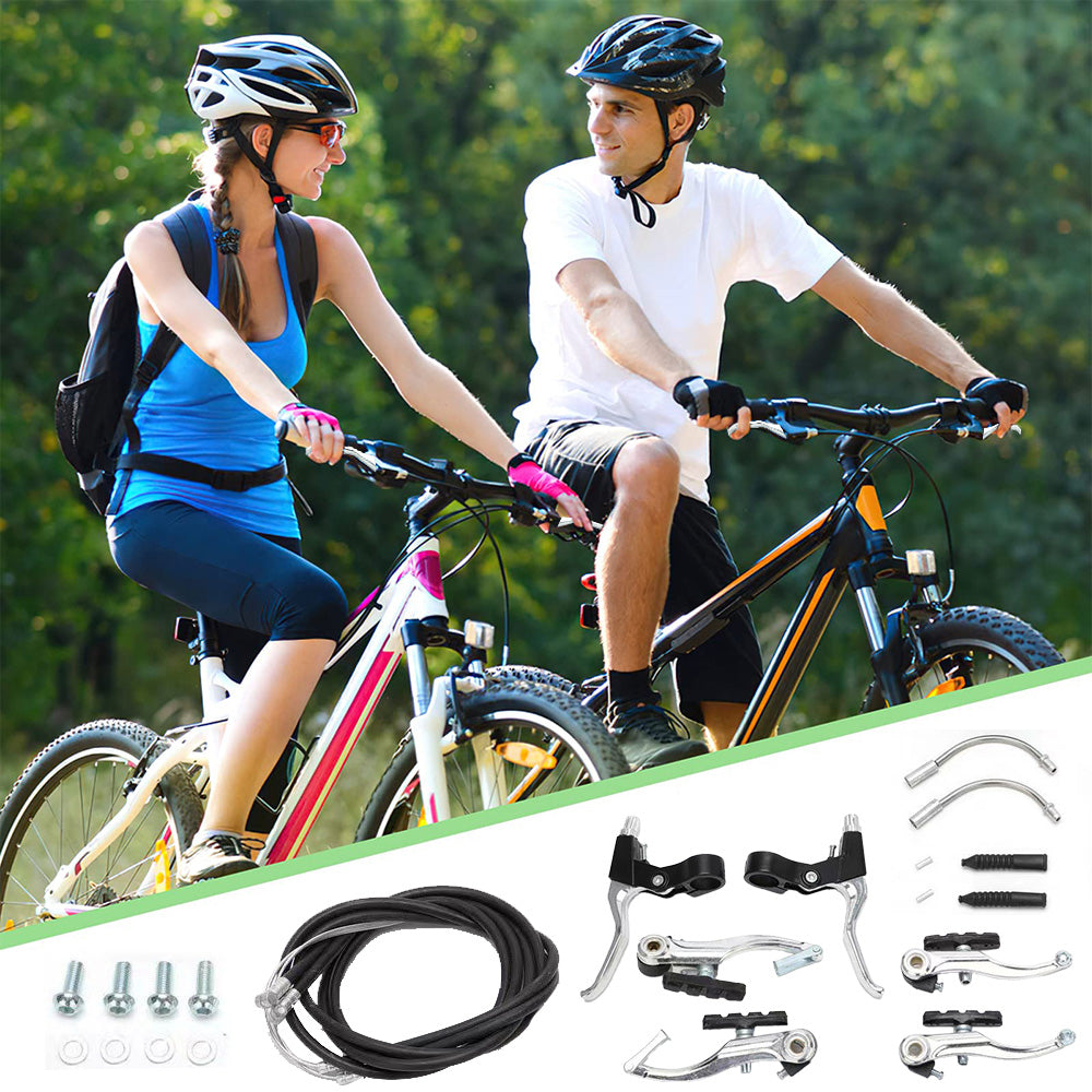 Jercoda 1 Set Bike v Brake, Bike Disc Brake Aluminum Front and Rear Caliper Brakes for Road Bike Mountain Bike