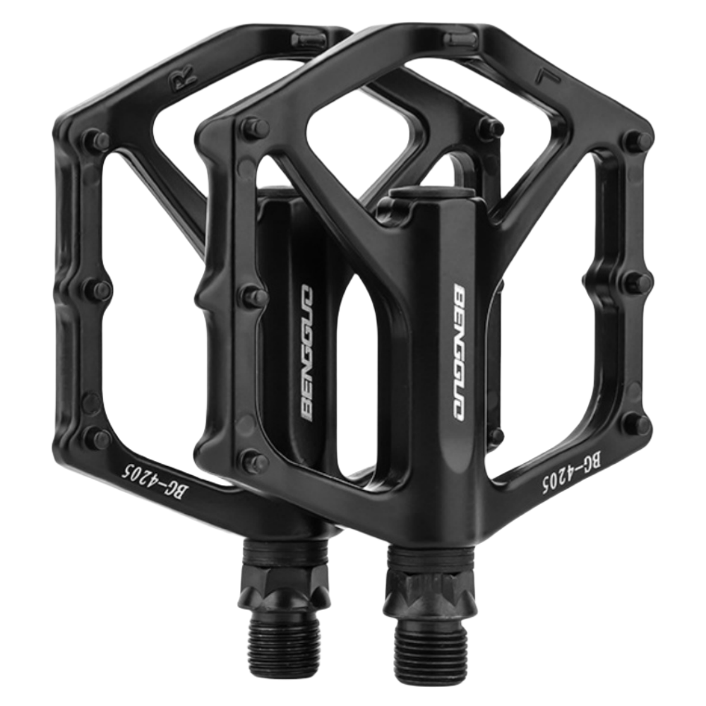 Jercoda 2 Packs Bike Pedals, Bicycle Metal Footpegs for Road Bike, Aluminium Bicycle Pdals for Cycling Race, Black, Set of 2