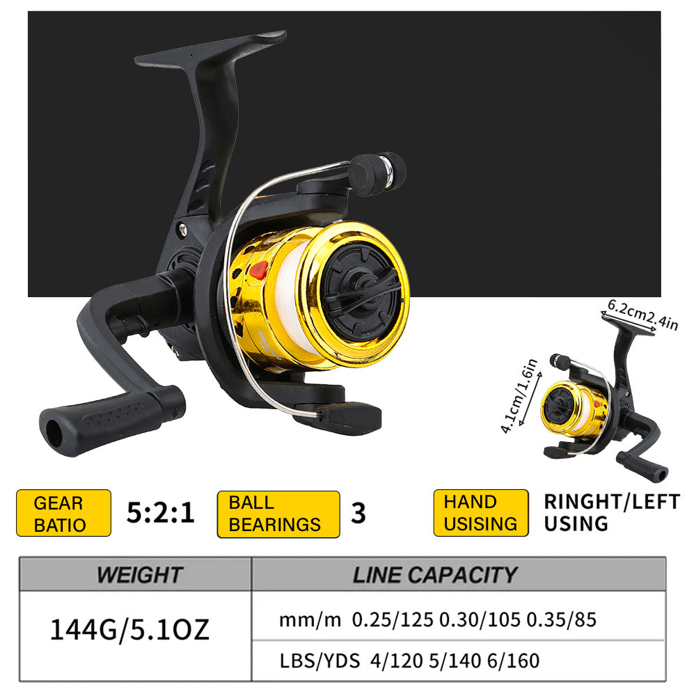 Jercoda Fishing Pole and Reel Cambo Set, Portable Telescopic Fishing Rod Kit for Beginners Youth